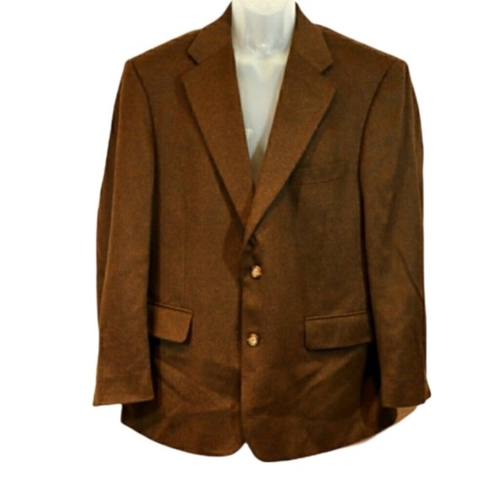 Bill Blass Brown 100% Camel Hair Blazer Jacket 42S